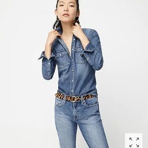 J Crew Western Chambray Shirt